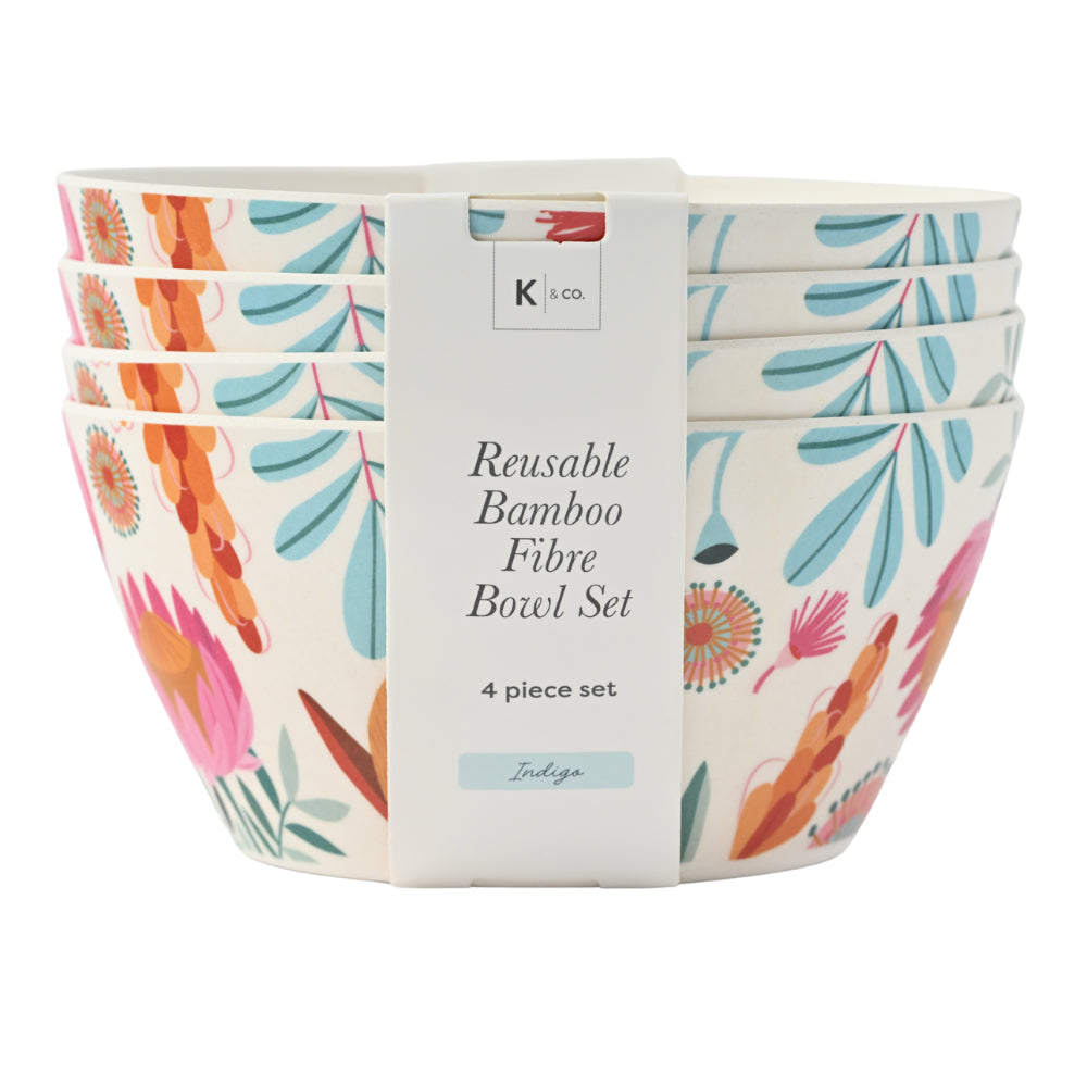 Indigo Series Bamboo Bowl 4pk - SPRING NATIVE